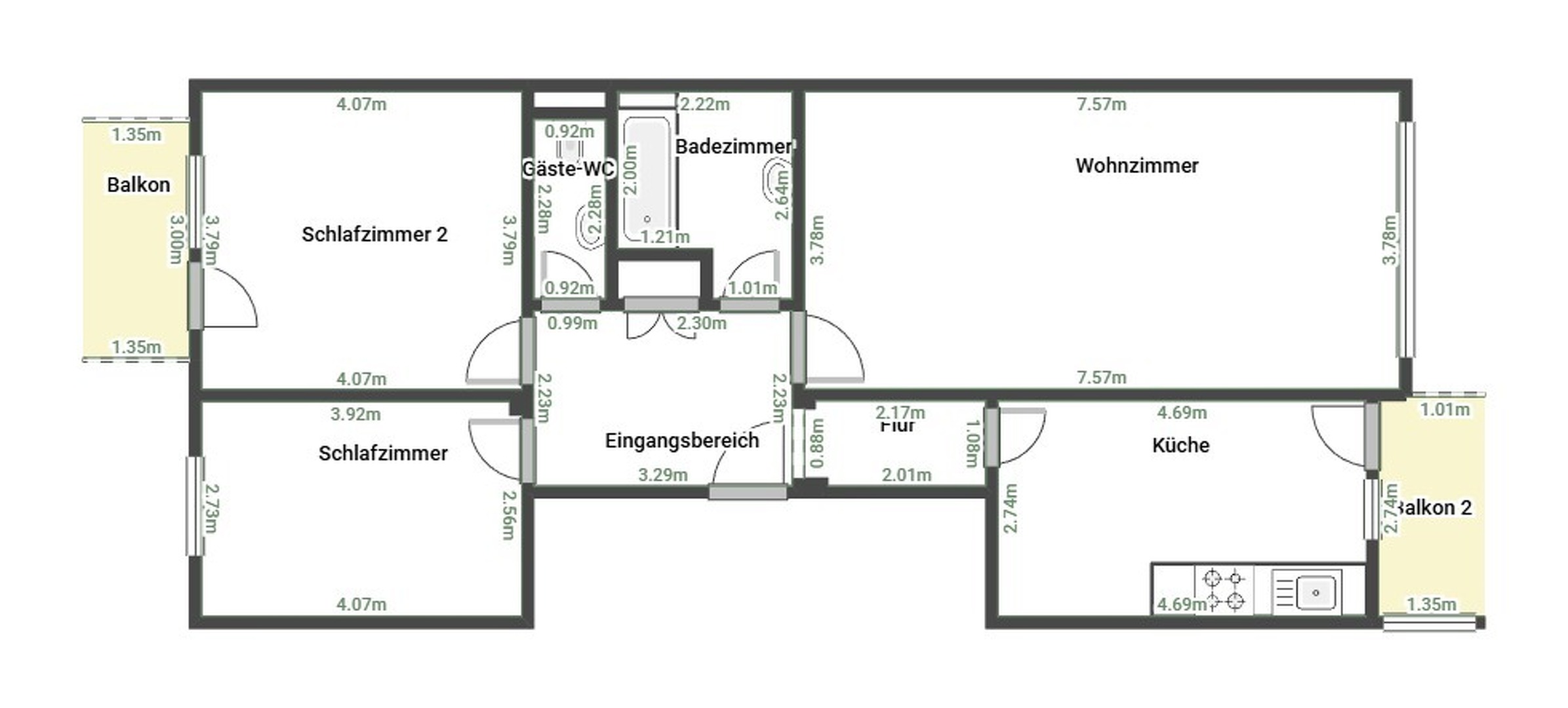 Appartement — Howald · 83.3 m² - photo 19